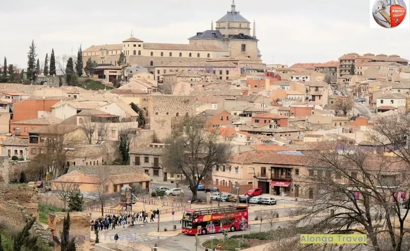 A magnificent view of medieval old buildings in hilly Toledo Spainoledo in