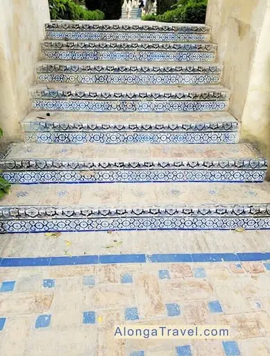 Colorfully decorated with tiles staircase