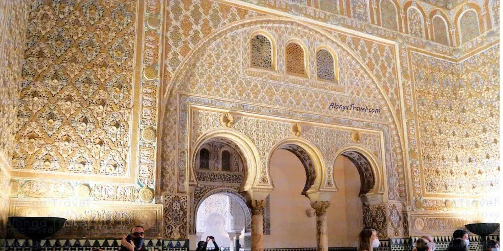 Richly decorated wall in Spain as an example of Mudejar Architecture
