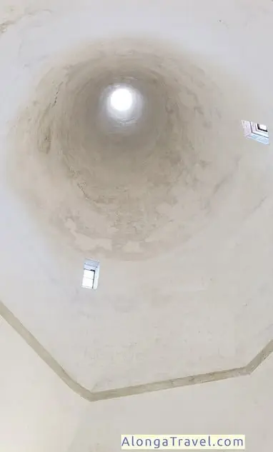 Inside of the white conical chimney in Sintra National Palace