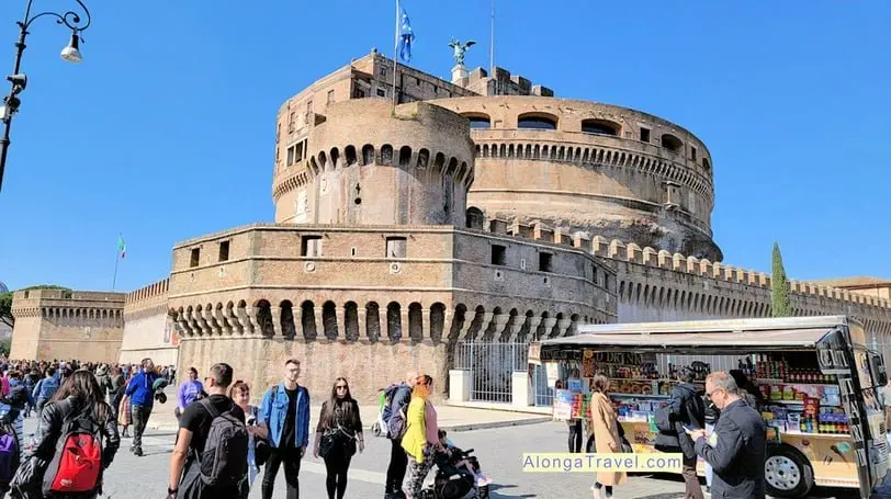 Castel Sant’Angelo in Rome, one of cheapest cities in Europe to fly into