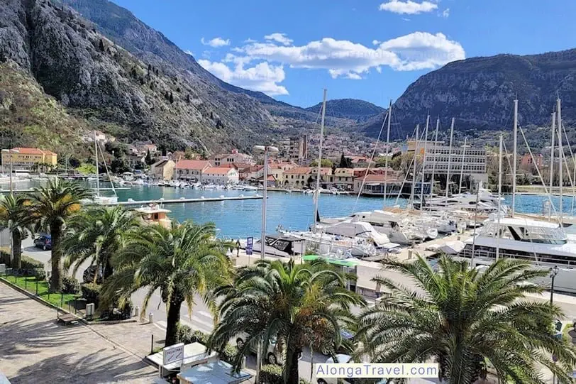 Stunning Marina in Kotor with boats is one of the must visit places in Montenegro
