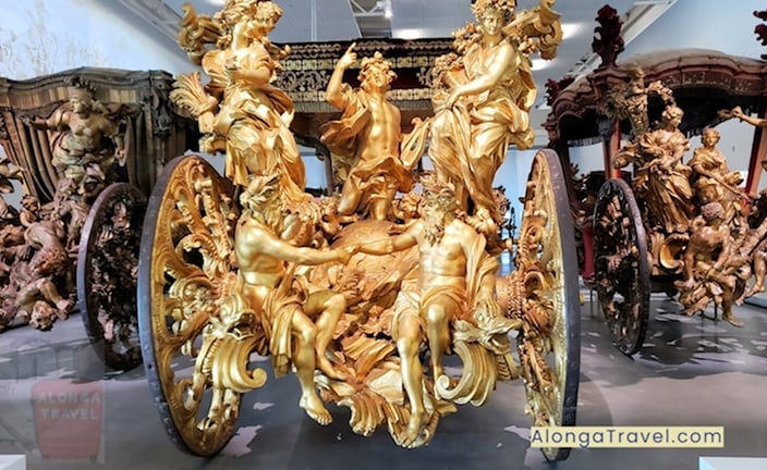 Lavishly decorated Ocean coach carriage