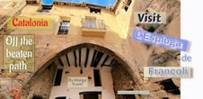 Beautiful medieval arched building in Espluga De Francoli in Catalonia