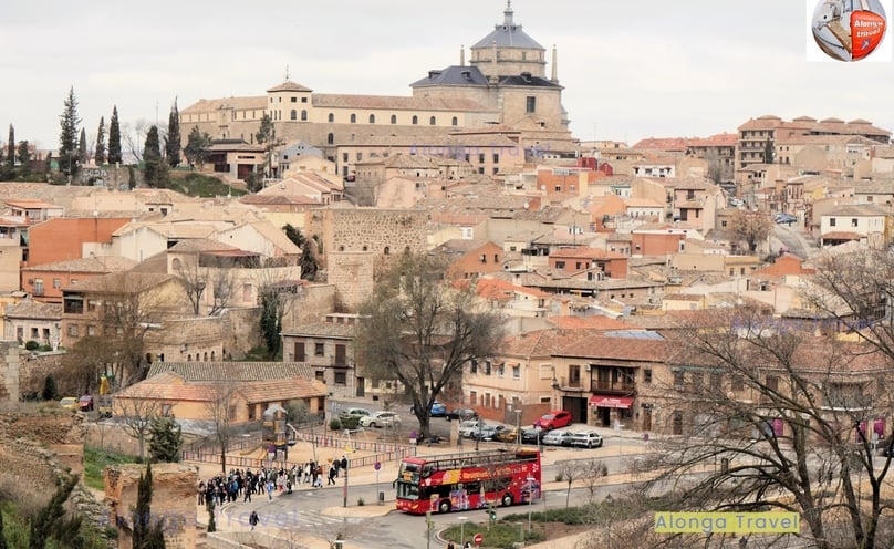 A magnificent view of medieval old buildings in hilly Toledo Spainoledo in