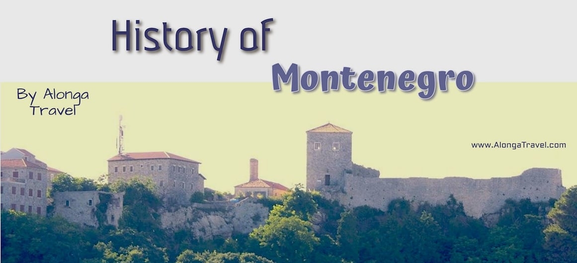 Medieval walls of modern Ulcinj & a custom sign: History of Montenegro'