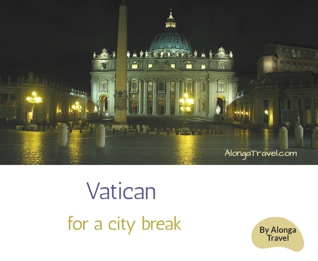 St. Peter's Square glowing in lights & a custom sign: 'Vatican for a city break'